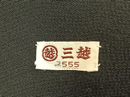 平和屋着物●豪華黒留袖　花鳥文　金糸　金彩　三越扱い　正絹　逸品　AABK8063fy