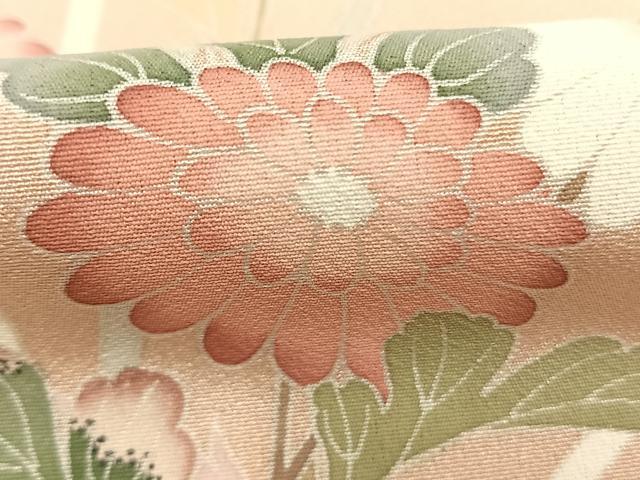 平和屋着物●訪問着　友禅　作家物　枝花文　暈し染め　正絹　逸品　AABK8066fy