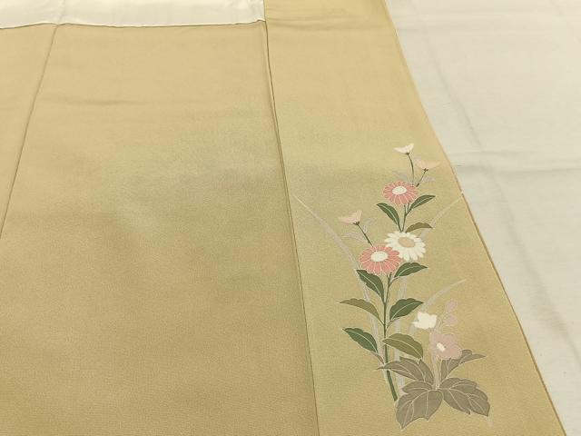 平和屋着物●訪問着　友禅　作家物　枝花文　暈し染め　正絹　逸品　AABK8066fy