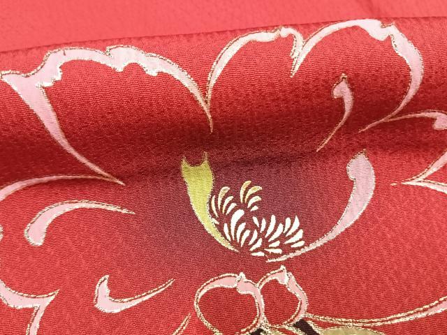 平和屋着物●豪華振袖　草花文　暈し染め　金彩　正絹　逸品　AABK8072fy