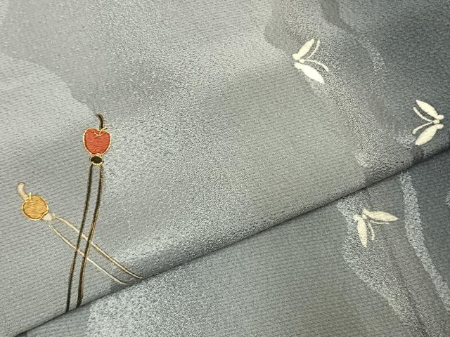平和屋着物●美空ひばり　訪問着　駒刺繍　舞蝶間道　暈し染め　正絹　逸品　AABK8077fy
