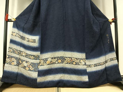 平和屋着物●松下喜晴　訪問着　辻が花　暈し染め　正絹　逸品　AABK8079fy