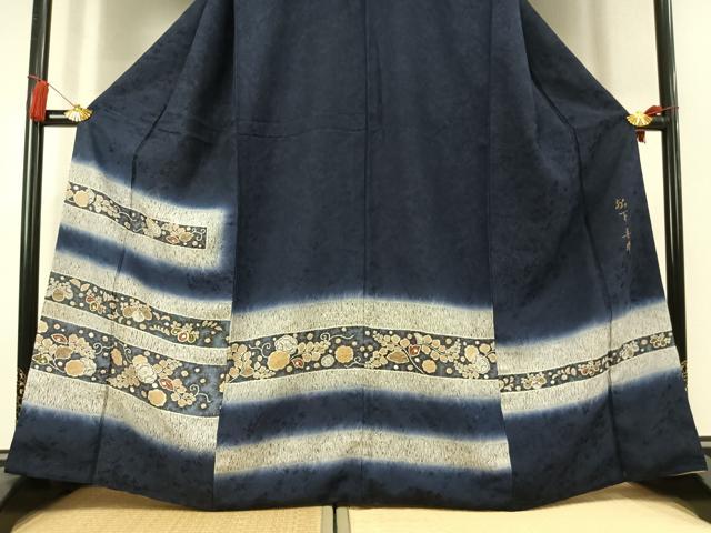 平和屋着物●松下喜晴　訪問着　辻が花　暈し染め　正絹　逸品　AABK8079fy