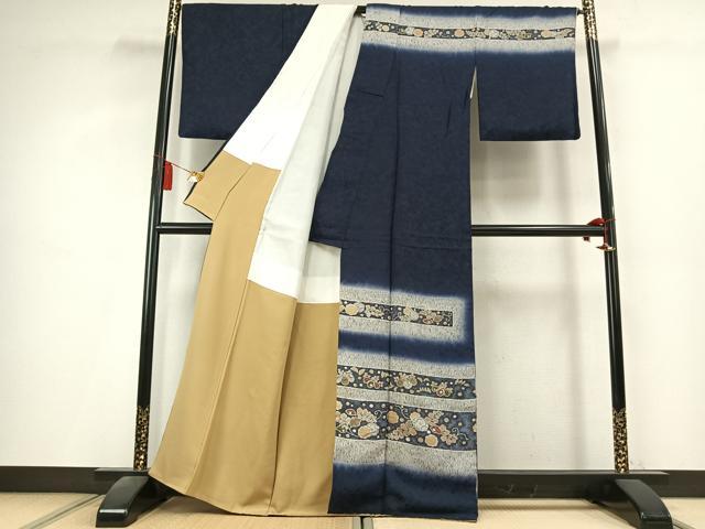 平和屋着物●松下喜晴　訪問着　辻が花　暈し染め　正絹　逸品　AABK8079fy