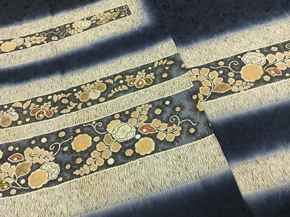 平和屋着物●松下喜晴　訪問着　辻が花　暈し染め　正絹　逸品　AABK8079fy