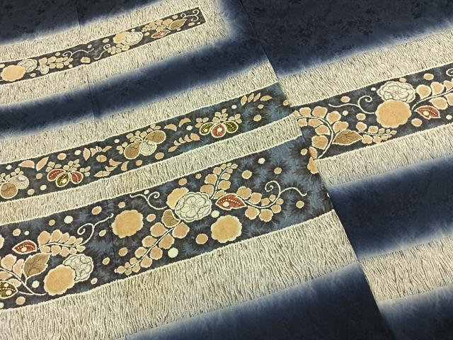 平和屋着物●松下喜晴　訪問着　辻が花　暈し染め　正絹　逸品　AABK8079fy
