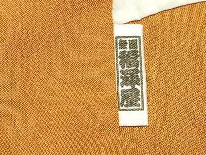 平和屋着物●上質な紬　市松文様　正絹　逸品　AABK8080fy