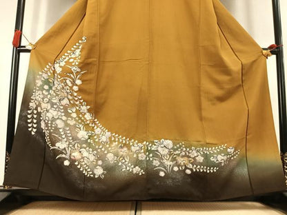 平和屋着物●訪問着　絞り　辻が花　暈し染め　金銀彩　正絹　逸品　未使用　AABK8081fy