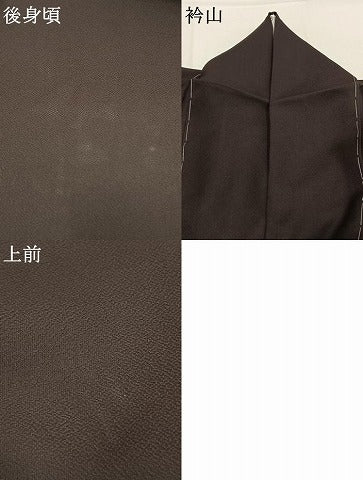 平和屋着物●豪華色留袖　風景地紋　滅紫色　正絹　逸品　AABK8085fy