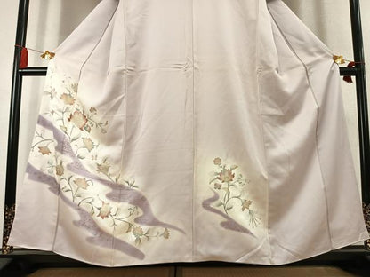 平和屋着物●訪問着　花蝶文　暈し染め　金銀彩　正絹　逸品　AABK8086fy