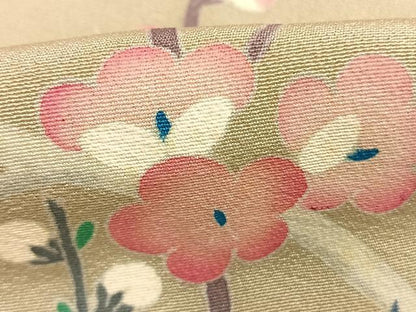 平和屋着物●訪問着　友禅　作家物　枝梅松文　正絹　逸品　AABK8088fy