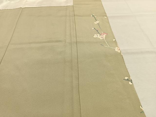 平和屋着物●訪問着　友禅　作家物　枝梅松文　正絹　逸品　AABK8088fy