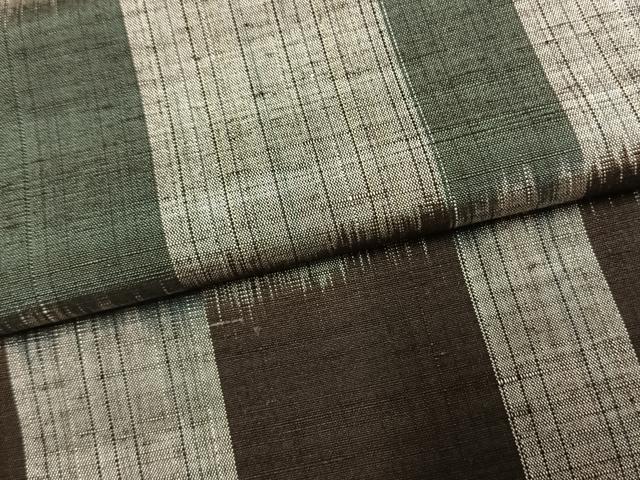 平和屋着物●上質な紬　市松文様　正絹　逸品　未使用　AABK8091fy