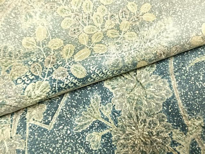 平和屋着物●本場染大島紬　訪問着　絞り　草花文　さが美扱い　正絹　逸品　AABK8092fy