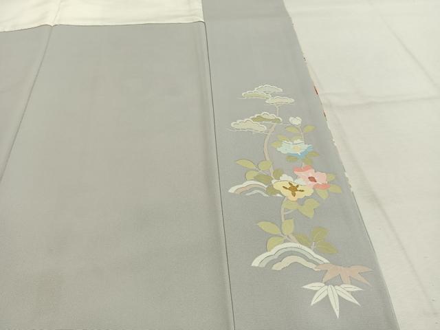 平和屋着物●訪問着　扇面花文　暈し染め　金彩　正絹　逸品　AABK8100fy