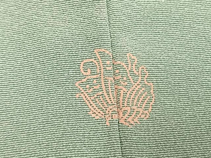 平和屋着物●訪問着　駒刺繍　草花文　金彩　正絹　逸品　AABK8101fy