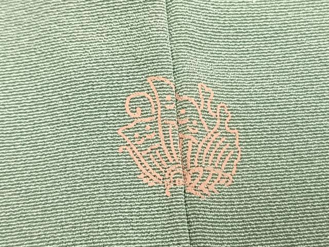 平和屋着物●訪問着　駒刺繍　草花文　金彩　正絹　逸品　AABK8101fy