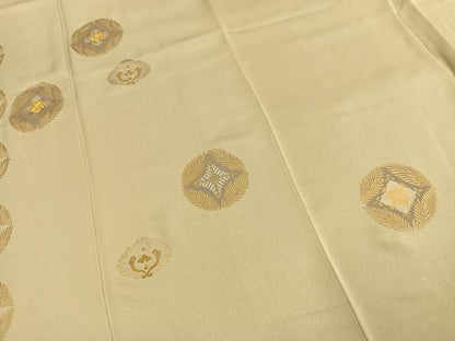 平和屋着物●訪問着　黄金繭　駒刺繍　吉祥花文　金銀彩　さが美扱い　正絹　逸品　未使用　AABK8102fy