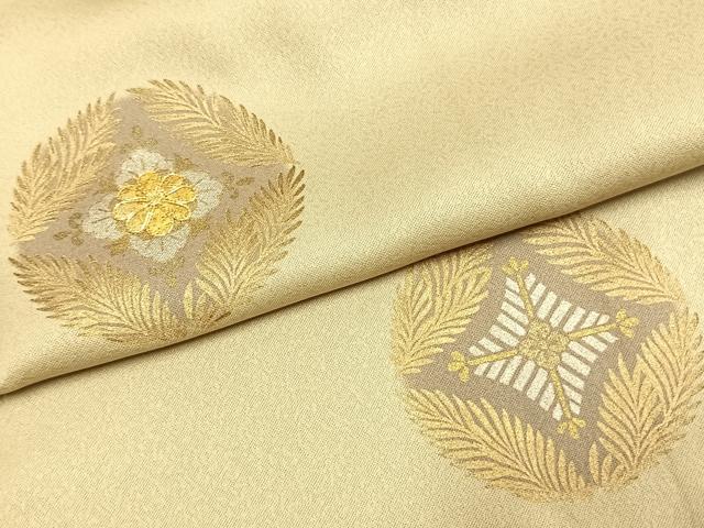 平和屋着物●訪問着　黄金繭　駒刺繍　吉祥花文　金銀彩　さが美扱い　正絹　逸品　未使用　AABK8102fy