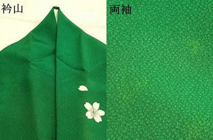平和屋着物●豪華振袖　駒刺繍　舞桜文　暈し染め　金彩　正絹　逸品　AABK8108fy