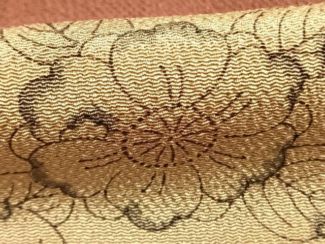 平和屋着物●上質な小紋　辻が花　暈し染め　鬼しぼ縮緬　正絹　逸品　AABK8109fy