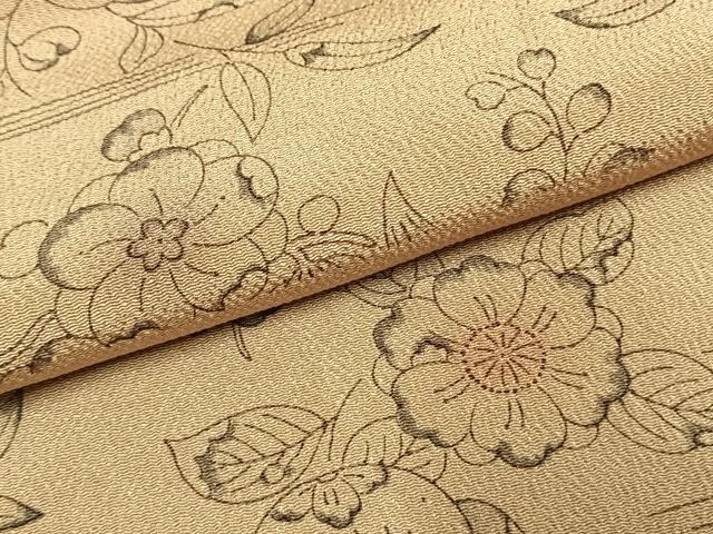 平和屋着物●上質な小紋　辻が花　暈し染め　鬼しぼ縮緬　正絹　逸品　AABK8109fy