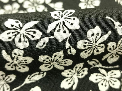 平和屋着物●訪問着　道長花文　黒地　金彩　正絹　逸品　AABK8113fy