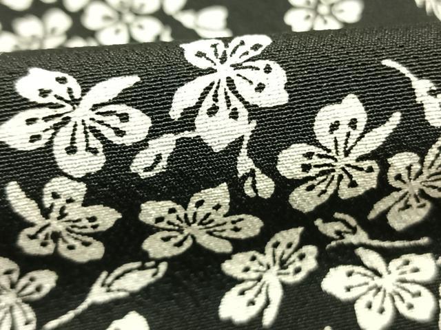 平和屋着物●訪問着　道長花文　黒地　金彩　正絹　逸品　AABK8113fy