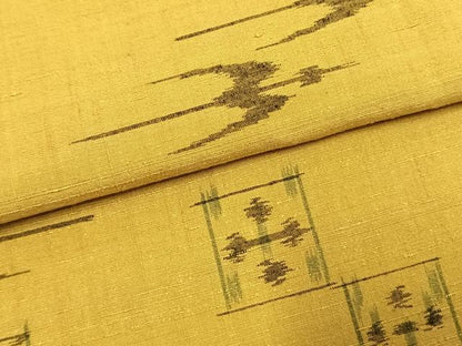 平和屋着物●上質な紬　琉球絣文様　正絹　逸品　AABK8115fy