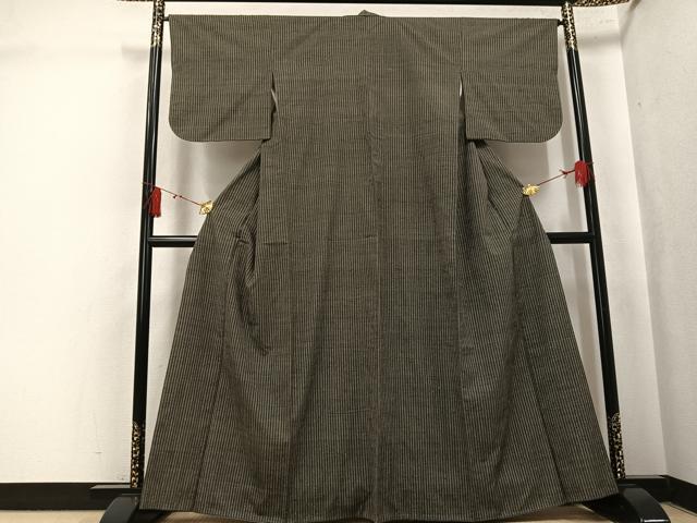 平和屋着物●上質な紬　間道　正絹　逸品　AABK8124ph