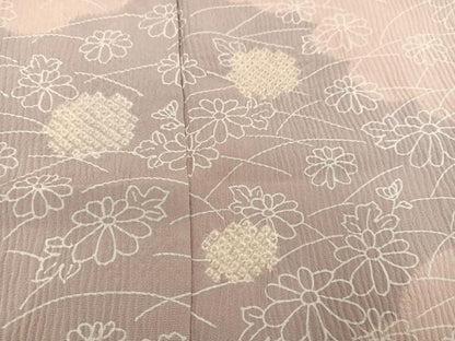 平和屋着物●訪問着　絞り　草花文　暈し染め　正絹　逸品　AABK8125ph