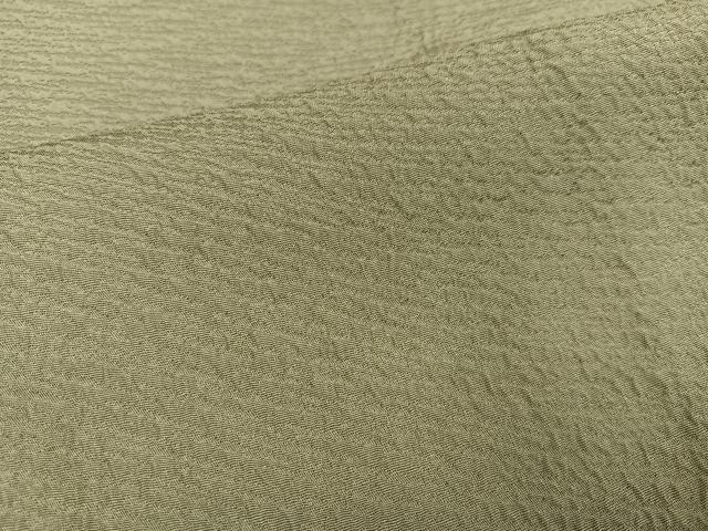 平和屋着物●上質な色無地　霞地紋　利休茶色　正絹　逸品　AABK8129ph