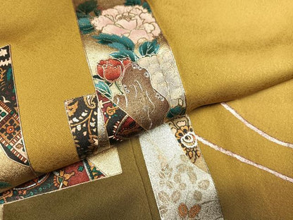 平和屋着物●TOKI志すい キモノモードオリジナルブランド　訪問着　草花文　暈し染め　金銀彩　正絹　逸品　未使用　AABK8131ph