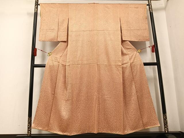 平和屋着物●名門　藤娘きぬたや　杢目絞り　正絹　逸品　AABK8133ph