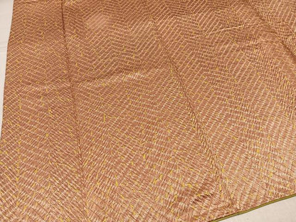 平和屋着物●名門　藤娘きぬたや　杢目絞り　正絹　逸品　AABK8133ph