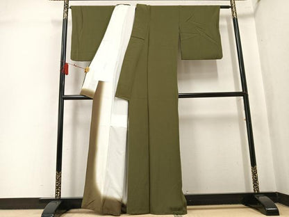 平和屋着物●江戸小紋　極小鮫小紋柄　正絹　逸品　AABK8136ph