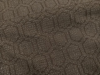 平和屋着物●結城紬　小千谷紬　80亀甲　亀甲文　正絹　逸品　AABK8137ph