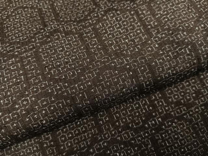 平和屋着物●結城紬　小千谷紬　80亀甲　亀甲文　正絹　逸品　AABK8137ph