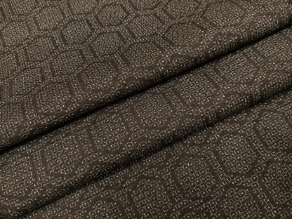 平和屋着物●結城紬　小千谷紬　80亀甲　亀甲文　正絹　逸品　AABK8137ph