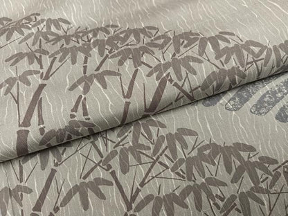 平和屋着物●訪問着　紬地　笹竹文　正絹　逸品　AABK8141ph