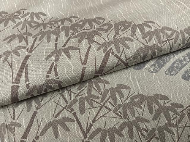 平和屋着物●訪問着　紬地　笹竹文　正絹　逸品　AABK8141ph