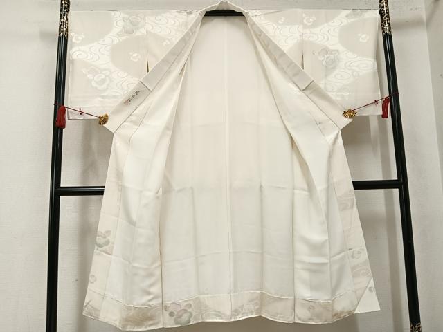 平和屋着物●長襦袢　袷　地紋起こし　花の詩　梅地紋　暈し染め　正絹　逸品　未使用　AABK8143ph