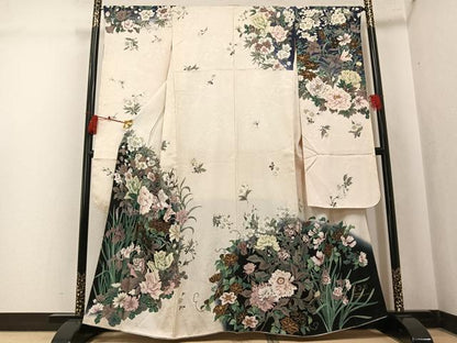 平和屋着物●世界的ファッションデザイナー　山本寛斎　kansaiブランド　振袖　華徒然　暈し染め　正絹　逸品　AABK8149ph