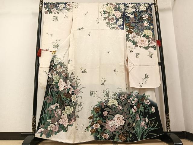 平和屋着物●世界的ファッションデザイナー　山本寛斎　kansaiブランド　振袖　華徒然　暈し染め　正絹　逸品　AABK8149ph