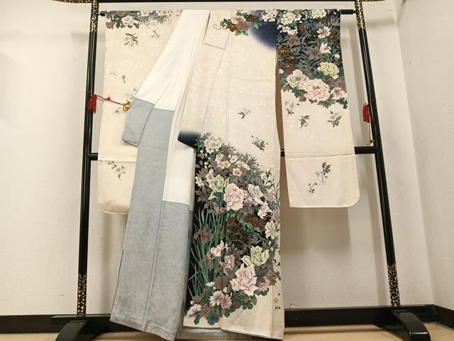平和屋着物●世界的ファッションデザイナー　山本寛斎　kansaiブランド　振袖　華徒然　暈し染め　正絹　逸品　AABK8149ph