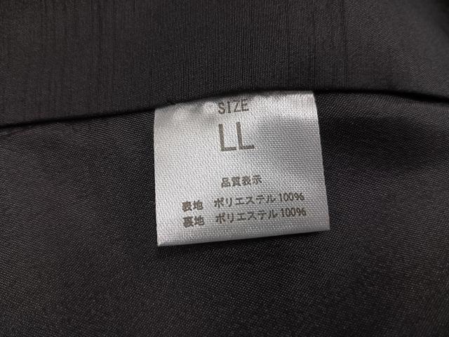 平和屋着物●男性　黒紋付　羽織セット　キングサイズ　洗える着物　AABK8150ph