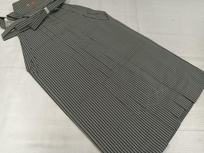 平和屋着物●男性　馬乗り袴　縞　正絹　逸品　未使用　AABK8151ph