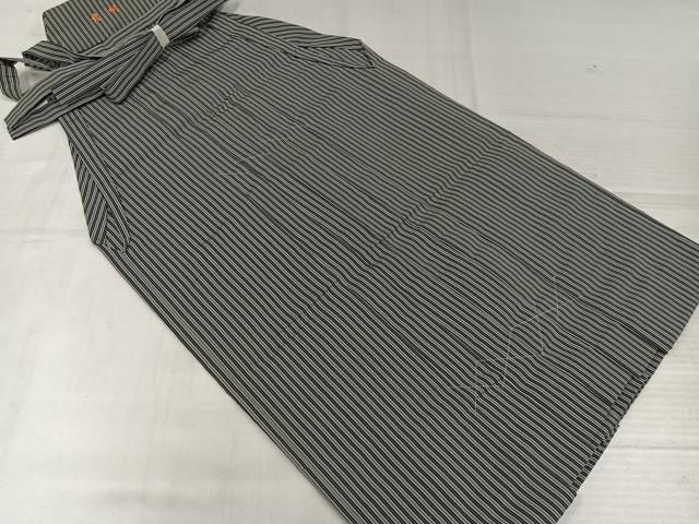 平和屋着物●男性　馬乗り袴　縞　正絹　逸品　未使用　AABK8151ph