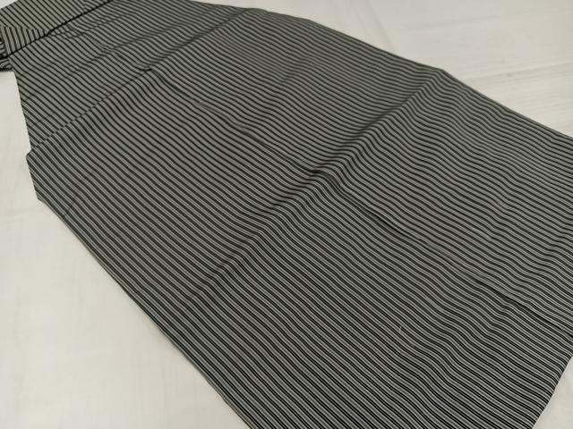 平和屋着物●男性　馬乗り袴　縞　正絹　逸品　未使用　AABK8151ph