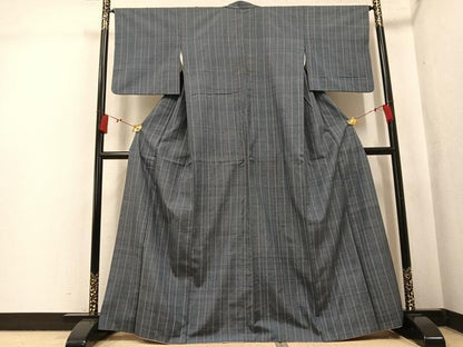 平和屋着物●上質な紬　間道　正絹　逸品　AABK8155ph